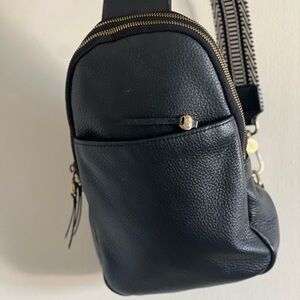 HOBO Black Leather Crossbody Bag